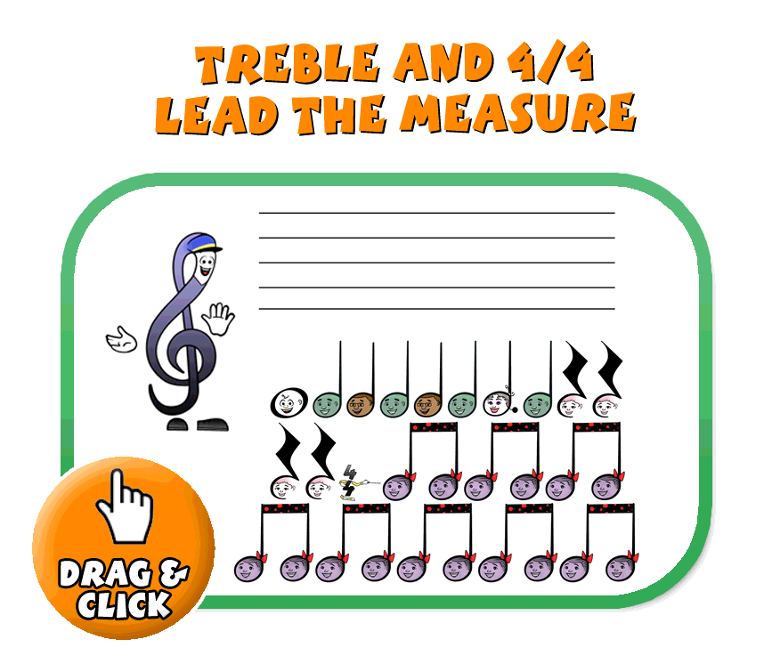Treble and 4/4 Lead the Measure